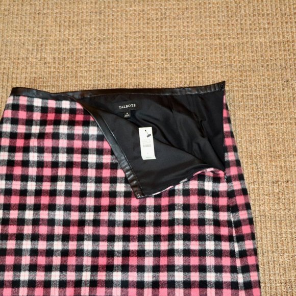 Talbots Plaid Wool Skirt - Picture 3 of 8